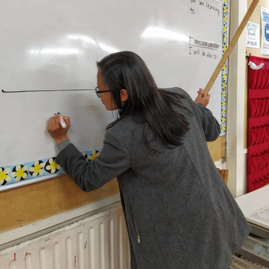 Janel in her classroom! Janel in her classroom!